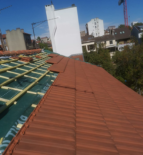 Renovation de toiture à Montreuil 93100 en Seine Saint Denis 93